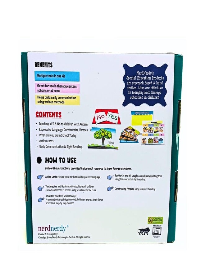NerdNerdy Language & Communication Kit for Speech Development | Autism | ABA Tools | Sensory Materials | Language Development | Social Skills | Speech Delay Support | Therapy Tool - Image 3